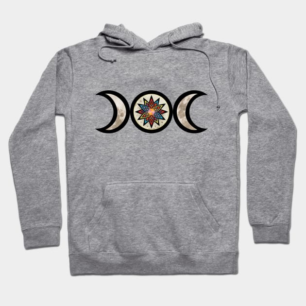 Triple Moon Symbol Hoodie by Gaspar Avila